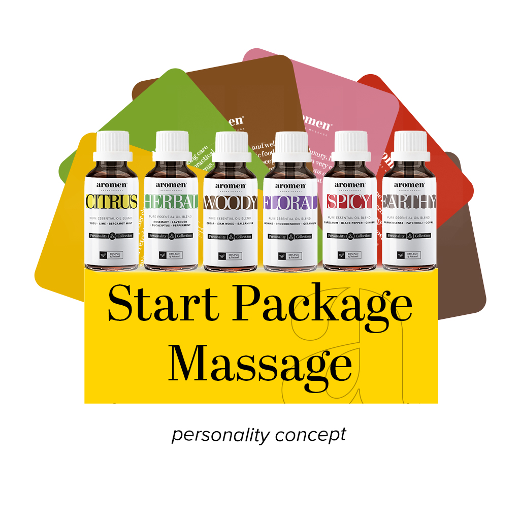 Start pakket massage persoonlijkheids concept